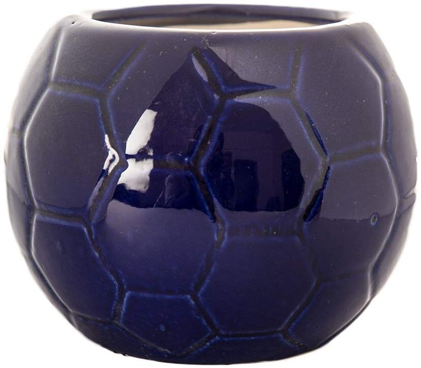 Football Ceramic Pot (Blue)